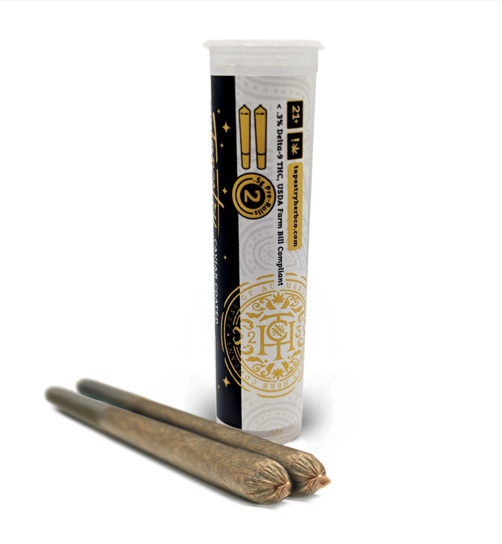 Tapestry - .5 gram Live Resin infused Caviar Covered Dogwalker Pre-Roll - 2ct / Rainbow Drops
